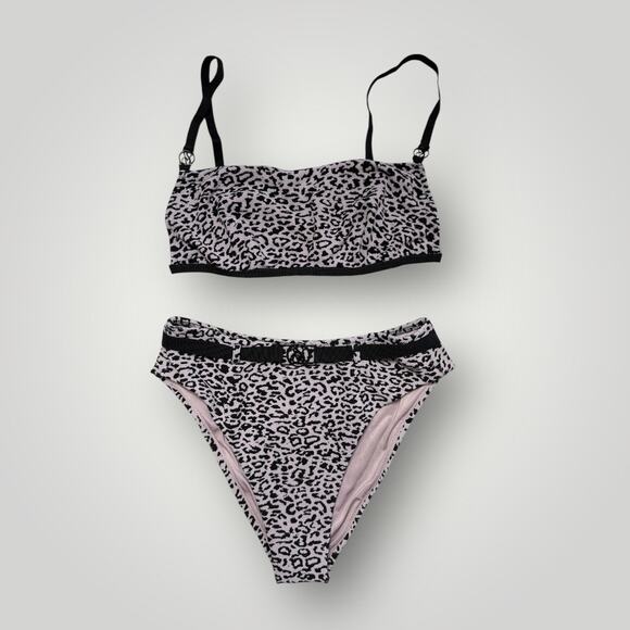 VICTORIAS SECRET SWIM SUIT SET BIKINI TOP LARGE + HIGH WAIST CHEEKY BOTTOM LARGE - Picture 1 of 7